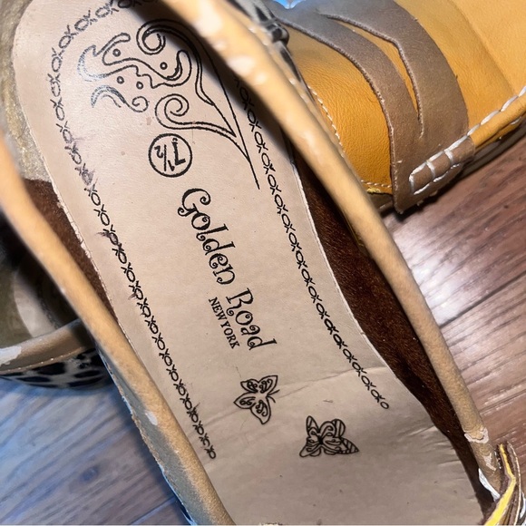 GOLDEN ROD -Yellow and Leopard Print Loafers - Picture 2 of 5